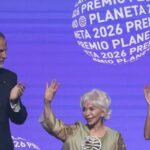 Queen Letizia and King Felipe VI with Isabel Allende at the 75th Premio Planeta